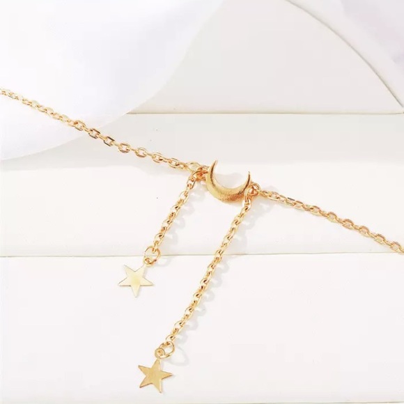 "Shoot For the Stars" Moon Minimalist Necklace - Picture 2 of 5